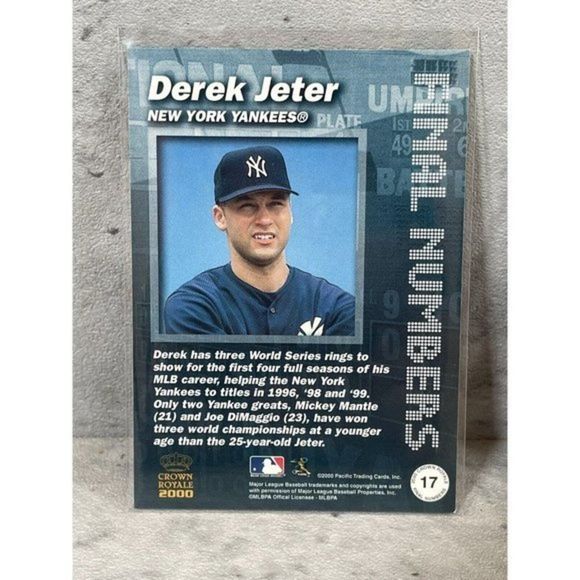 Derek Jeter NY Yankees HOF 2000 Upper Deck Black‎ Diamond Card #40 Crown Royale - Picture 5 of 7